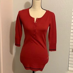 Red Lacoste tunic 36